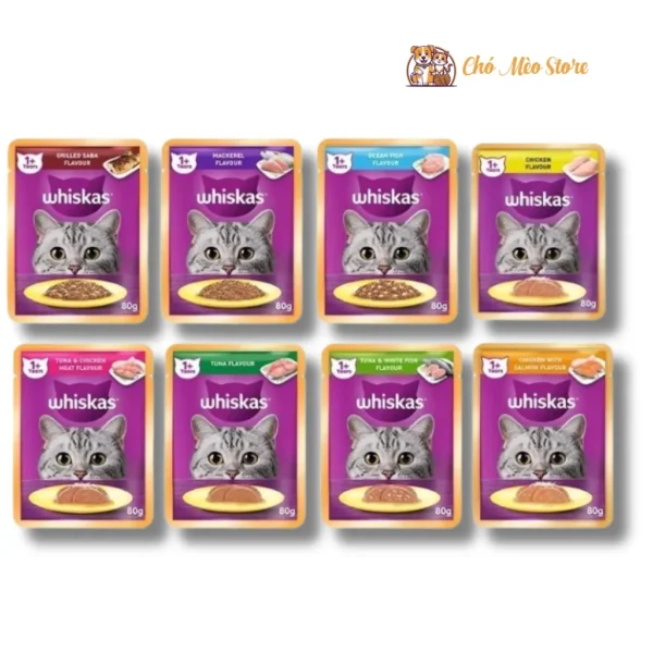 Pate Cho Mèo Whiskas Dạng Gói 80G