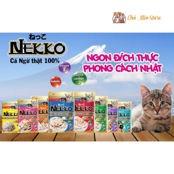 Pate Mèo Dạng Thạch Nekko Jelly 70g 28 Vị Nội Địa Thái Lan